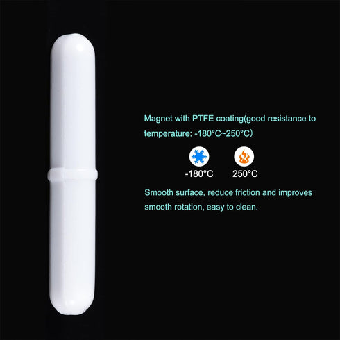 MECCANIXITY Magnetic Stirrer Mixer Stir Bar Rod 55mm x 9mm with Ring Shape Coating Magnet for Laboratory Use