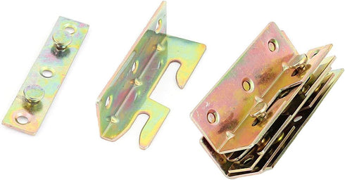 XMHF Bed Rail Brackets Heavy Duty Wood Snap Connectors Fittings No-Mortise Installation Connectors