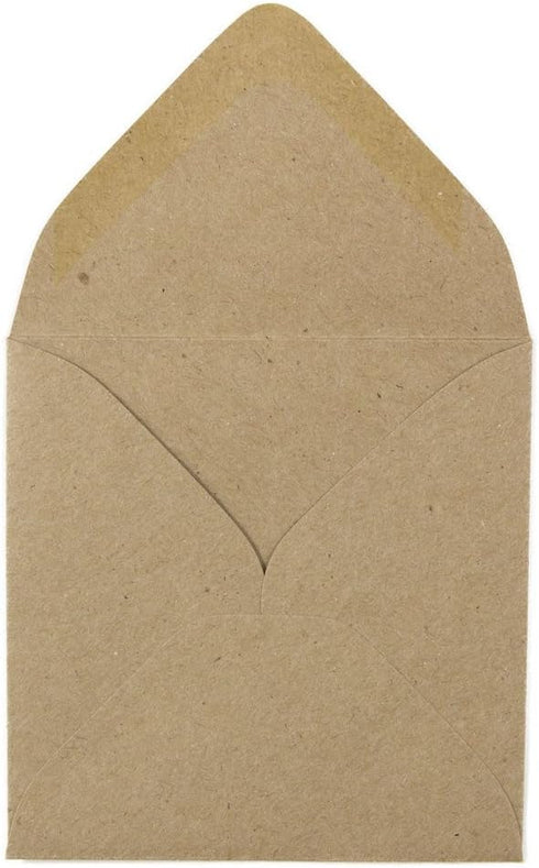 JAM PAPER 3 1/8 x 3 1/8 Square Recycled Invitation Envelopes - Brown Kraft Paper Bag, 50/Pack