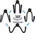 2/PK Magnetic Hooks, Strong Magnet Hanger for Cowboy Hat, Tools, Bags, No Scratches to Surface