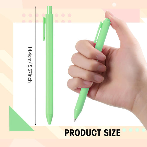 Teling 100 Pcs Cute Stylish Ballpoint Pens, Comfortable Writing Medium Point 1.0 mm for Office Supplies (Light Green)