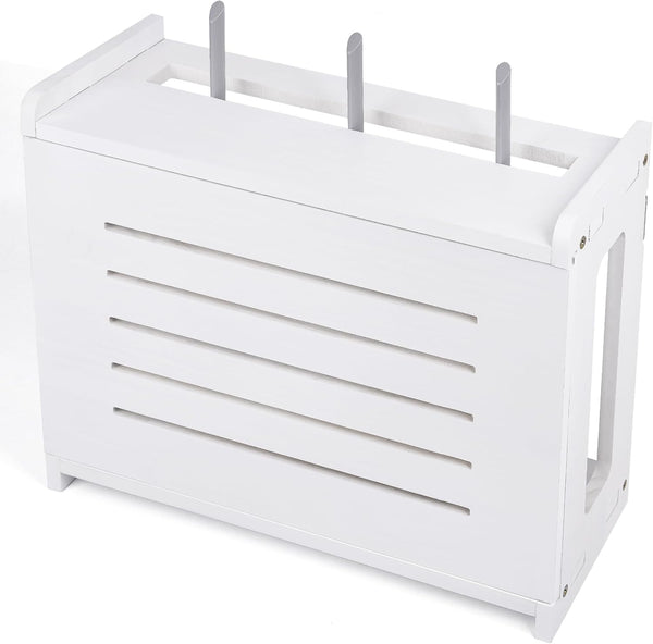 BEARUT Router Shelf Wall Mount WiFi Router Storage Box Modem Cable Cover Organized