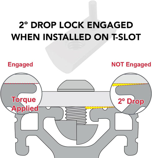 8020, 3283, 15 Series, 1/4-20 Steel Roll in T-Nut with Flex Handle - T Slot Accessories (10 Pack)
