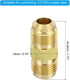 PATIKIL 1/2" OD Brass Flare Union Connector, 2 Set Air Conditioning Copper Double Pipe Extension Joint Connectors Pipe Hose Fitting with Nut, 1.77 x 0.75inch by PATIKIL