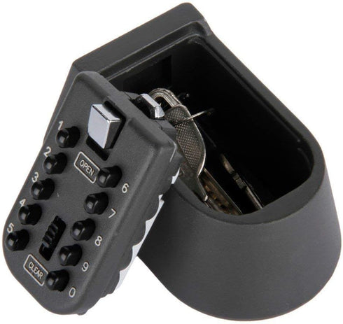 Key Safe Lock Box - Wall Mounted Combination Lockbox for Spare House Keys | 10-Digit Code