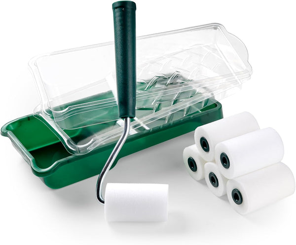 Foam Paint Roller 2 Inch 10 Pack Small Kit with High-Density Foam Roller and Paint Tray
