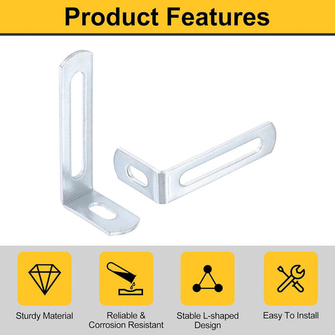 8Pcs 1.97"x0.94"x0.47" (50x24x12mm, uxcell L-Shaped Brackets Corner Brace, Corner Bracket Shelf Bracket Right Angle