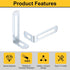 8Pcs 1.97"x0.94"x0.47" (50x24x12mm, uxcell L-Shaped Brackets Corner Brace, Corner Bracket Shelf Bracket Right Angle