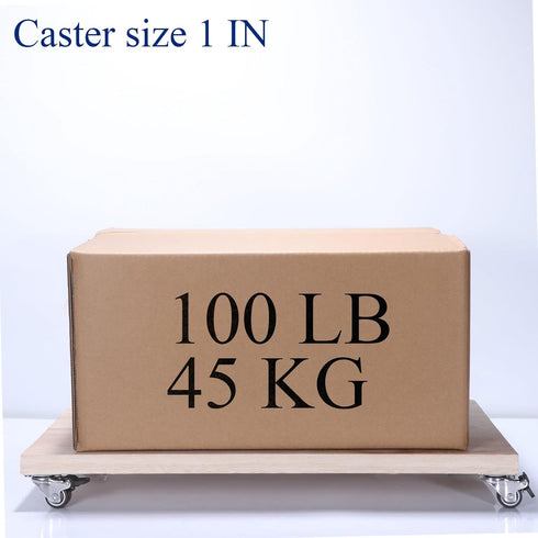 1" Caster Wheels, Set of 4 Heavy Duty Casters with Brake, Silent Locking Rubber Wheels for Furniture