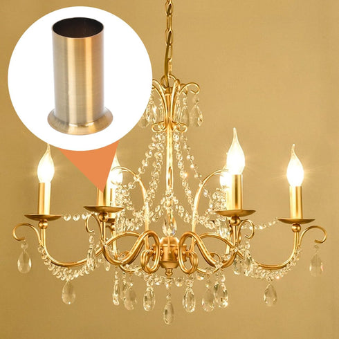 10Pcs Flanging Sleeve for Crystal Chandelier Accessories Lamp Base Sleeve for European Retro Chandeliers Heat Resistant