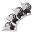 SHINEOFI 4pcs 1-inch Furniture Fixed Casters with Metal Top Plate, Silent TPR Small