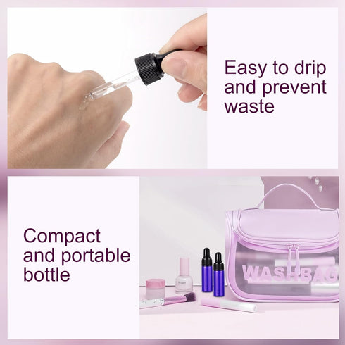 Kesell 5ml Small Dropper Bottles, Empty Essential Oil Glass Vials with Glass Eye Dropper (Pack of 20)