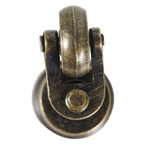 Swivel Caster Wheels, Polished Antique Cup Type Casters, Solid Brass High Load Capacity Universal Furniture Casters for