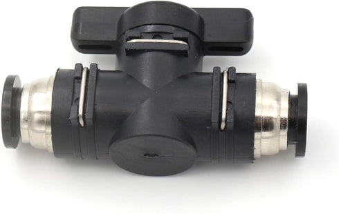 3/8 Inch Push to Connect Ball Valve Union: Air Flow Control Valve Quick Connect Tube Fittings, 5 Pack