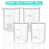 ONiLAB Scientific Glass Beaker 8.5 oz 17 oz, 2 Sizes 250ml 500ml, 2pcs for Each Size, 3.3 Borosilicate Griffin Low Form with Printed Graduation 13900245