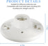 Saysurey 6 E26 Bulb 660w 250v Pcs Medium Base Ceiling Lamp Holder Keyless Light Sockets White Socket Incandescent