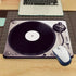 Gaming Mouse Pad, Vintage Turntable Playing Black Vinyl Top View, Non-Slip Rubber for Computers, 9.5 x 7.9 Inch