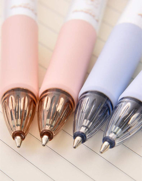 Cherry Multicolor Ballpoint Pens Set, 0.7 mm Ball Point Pen with 4 Color Ink (Black, Blue, Red, Green) (6 pcs)
