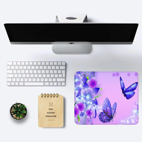 Purple Butterfly Customized Rectangle Mousepad