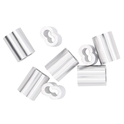 16pcs Wire Rope Cable Clip/Clamp, 16pcs Thimble, 16pcs Aluminum Crimping Loop for 3/16 Inch Wire Rope