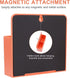Orange Magnetic Dry Erase Marker Holder, Magnetic Pencil Cup for Whiteboard, Locker Accessories