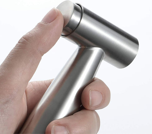 VNFOCRQJH Handheld Bidet Sprayer for Toilet, Portable Cloth Diaper Sprayer Brushed Stainless Steel Bathroom Bidet