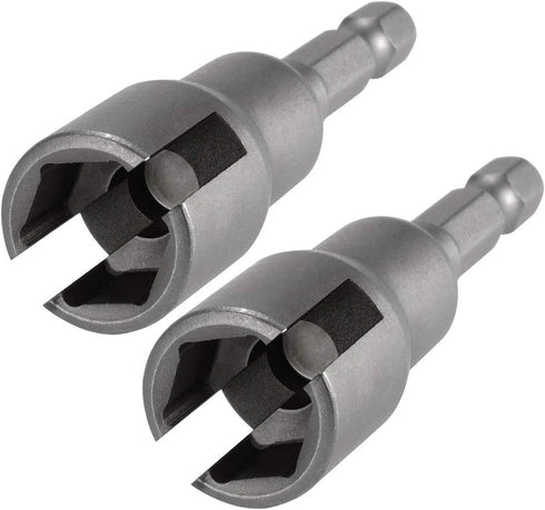 PAGOW 2pcs Power Wing Nut Driver Set, Wing Nut Drill Bit Socket Wrench Tool Set, 1/4" Hex Shank