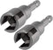 PAGOW 2pcs Power Wing Nut Driver Set, Wing Nut Drill Bit Socket Wrench Tool Set, 1/4" Hex Shank