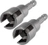 PAGOW 2pcs Power Wing Nut Driver Set, Wing Nut Drill Bit Socket Wrench Tool Set, 1/4" Hex Shank