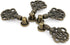 4 PCs Vintage Pendant Pull Handles - Antique Brass Drop Pulls for Cabinet Dresser Wardrobe, 2-13/64" Height