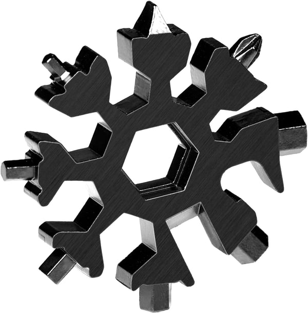 FODARSAI 18-in-1 Snowflake Multi Tool, Unique Gifts for Men, Cool Camping Tool Gadgets, Stocking Stuffers for Dad,