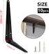 Uenhoy 10 Pack 8 Inch (8" 6") Shelf Brackets Heavy Duty Metal Floating Shelf Brackets, Black Corner Brace Wall Mount L