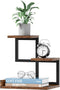 Gannyfer Wood Desktop Shelf, Freestanding Small Bookshelf Desk Hutch, 3 Tier Storage Display Rack for Books, Plants,