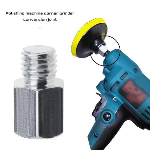M10 Female Thread to M14 Male Thread Adapter for Angle Grinder Polisher Drill Bit Interface Connector Converter Adapter Power Tool Accessories Carbon Steel