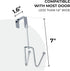 DecorRack 2 Pack Chrome Over The Door Hooks, Heavy-Duty Hanging Storage Hook Rack, Stylish Design
