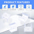 50Pcs H-014 LED Strip Light Clips Neon lamp Mounting Fixing Bracket PP Waterproof Clamp Holder with Screws for LED
