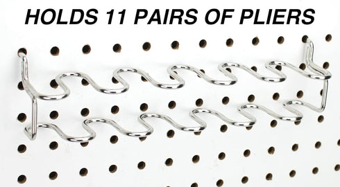 RightArrange Pegboard Pliers Holder - Scissor Organizer Accessory - Holds 11 Pliers per Rack - Hooks to Any Peg Board