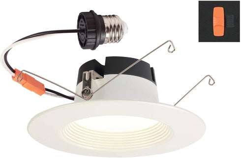 Westinghouse 5141100 11 Watt Recessed LED Downlight, 80 Watt Equivalent, Dimmable, ENERGY STAR, Medium Base, White Trim