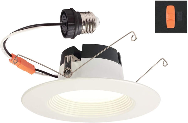 Westinghouse 5141100 11 Watt Recessed LED Downlight, 80 Watt Equivalent, Dimmable, ENERGY STAR, Medium Base, White Trim