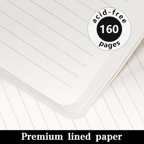 Spiral Notebook, 6"x8.5", Hardcover Lined Journal for Women with Pen Loop, Pocket, 160 Pages, 100 GSM Thick Paper.