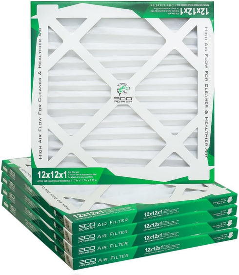 1Pcs ECO POWER 12x12x1 Air Filter MERV 11, Pleated HVAC AC Furnace Air Filters Replacement (Actual Size: 11.6 x 11.6 x 0.75 Inches), SB4437 (1)