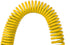 YOTOO Polyurethane Recoil Air Hose 1/4" Inner Diameter by 10' Long with Bend Restrictor, 1/4" Industrial Quick Coupler and Plug, Yellow