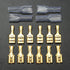 200 pcs Electrical Insulating Sleeve Wire Wrap Connector Gold Female Spade Crimp Terminal 22 to 16 AWG 4.8mm