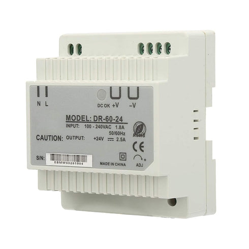 DR-60-24 AC DC Power Source 60W 24V 2.5A DIN Rail Mounted Power Supply for Industrial Control Equipment