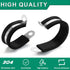 50PCS Stainless Steel Cable Clamps Assortment Kit with Screws, 7 Sizes 1/8" to 3/4" Rubber Coated Insulated