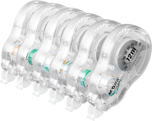 M&G 6 Pack Correction Tape Set, 39FT Long, 72M/234FT White Out, Clear Writing, 1/5 Inch X 32.8 Ft/Pack for Office School