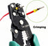 Crimping Tool, Wire Crimper Tool with Stripper Cutter, Crimping Pliers for Open Barrel Terminals and Heat Shrink Connectors, Crimping for 26-10 AWG, Stripping for 22-16 AWG