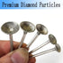 12 Pcs Bowl Shape Diamond Burr Set, 3/32'' Shank Stone Carving Sets for Rotary Tools, Includes Dremel