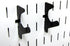 Wall Control Slanted U-Hook Accessory, “U” Shaped Slotted Metal Pegboard Hook - Black