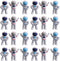 NUOBESTY 24Pcs Mini Space Erasers, Cute Pencil Erasers, Spaceman Shaped 3D Cartoon Astronaut Erasers for Classroom